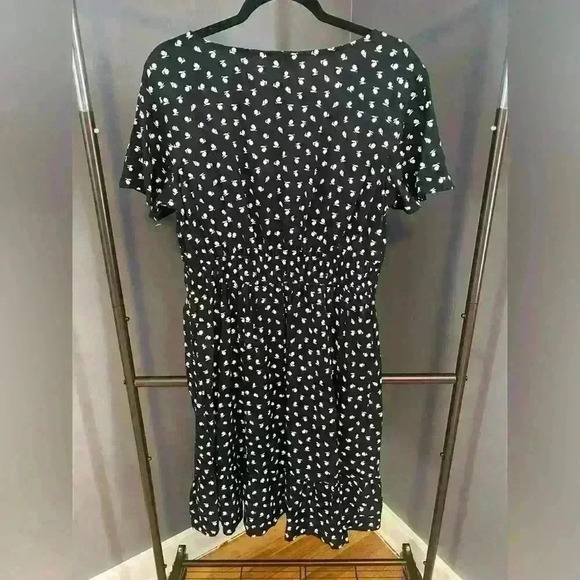 Croft & Barrow women’s black and white midi dress flowy comfortable size M - Picture 6 of 14